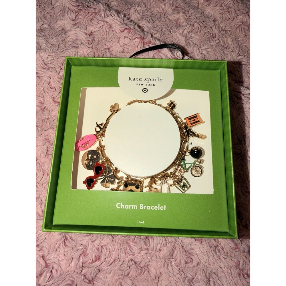 Kate Spade New York x Target Novelty Chunky Charm Bracelet Link Gold Tone